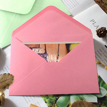 10pcs/20pcs/50pcs/100pcs Paper Envelopes Invitation Envelopes Self-Sealing Paper Envelope Multi Colors Mini Middle Large Paper Window Envelopes,Small Card/Note Holders Envelope Paper For Festivals