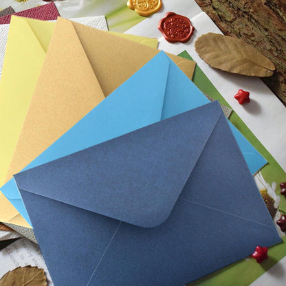 10pcs/20pcs/50pcs/100pcs Paper Envelopes Invitation Envelopes Self-Sealing Paper Envelope Multi Colors Mini Middle Large Paper Window Envelopes,Small Card/Note Holders Envelope Paper For Festivals