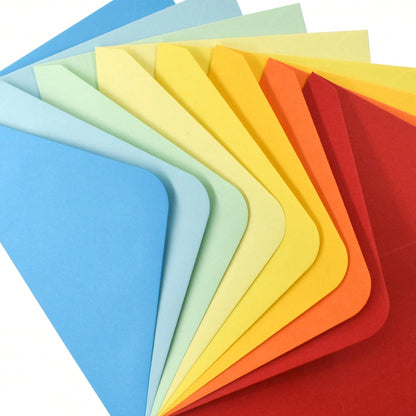 10pcs/20pcs/50pcs/100pcs Paper Envelopes Invitation Envelopes Self-Sealing Paper Envelope Multi Colors Mini Middle Large Paper Window Envelopes,Small Card/Note Holders Envelope Paper For Festivals