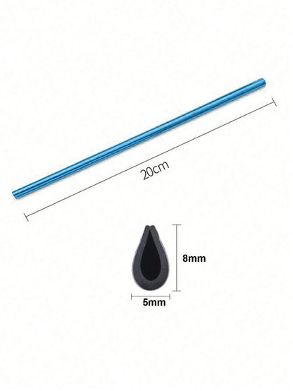 10pcs Blue Automotive Interior Air Vent Dashboard Trim Strips