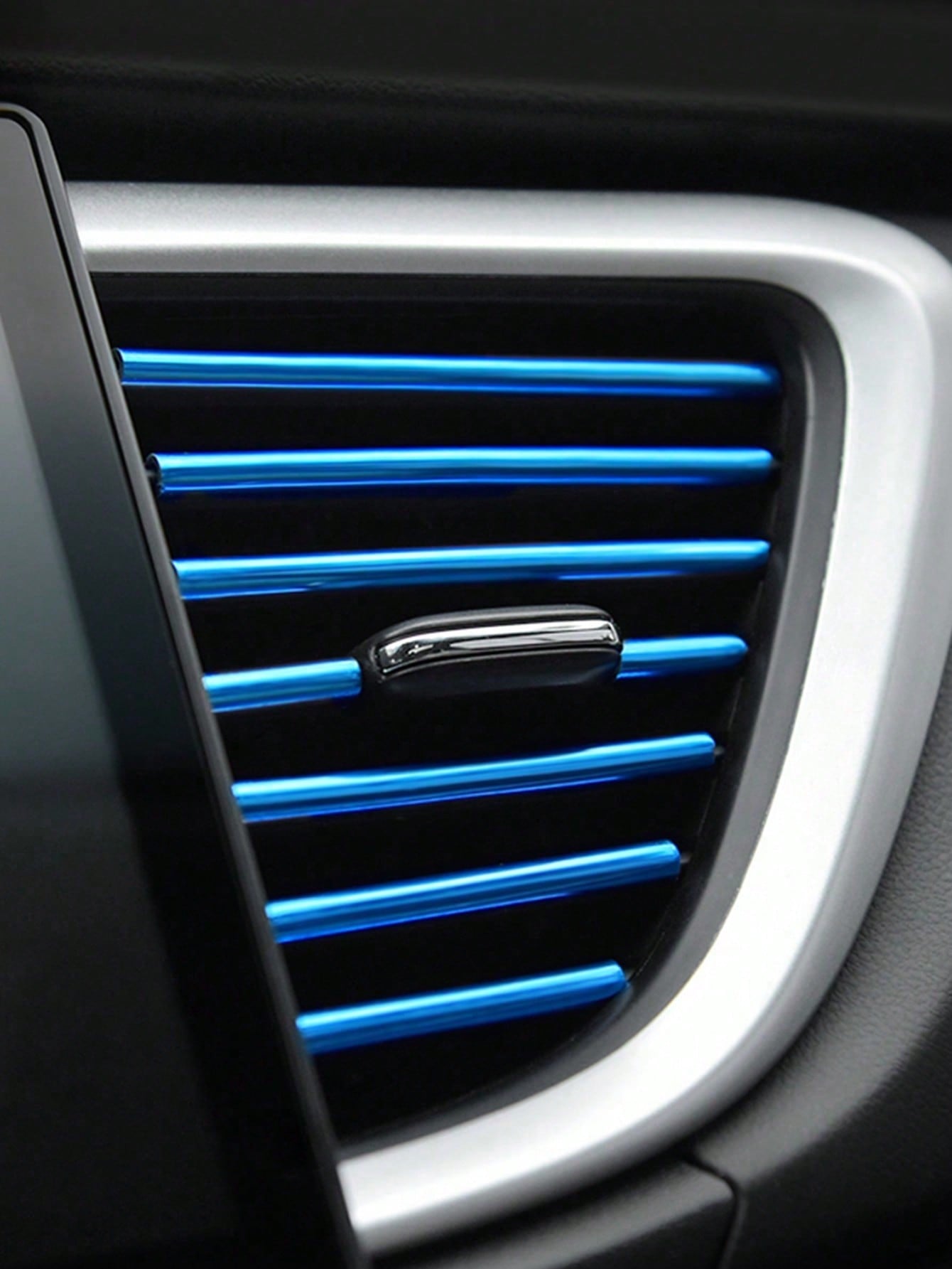 10pcs Blue Automotive Interior Air Vent Dashboard Trim Strips