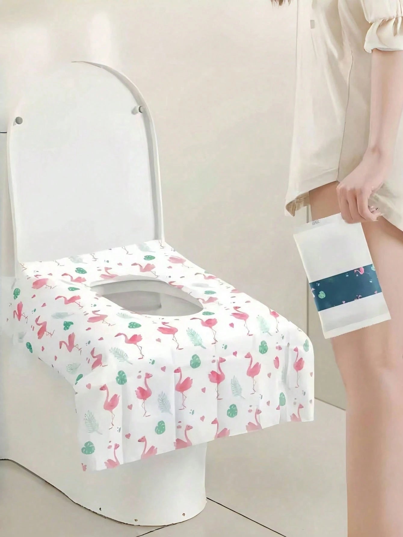 10pcs Disposable Toilet Seat Covers, Travel Essential, Large Waterproof Toilet Mats Suitable For Home, Travel, Public Restrooms, Fully Cover The Toilet, Mother's Day Gift, For Kids