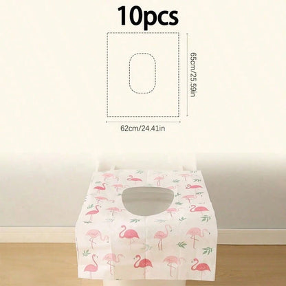 10pcs Disposable Toilet Seat Covers, Travel Essential, Large Waterproof Toilet Mats Suitable For Home, Travel, Public Restrooms, Fully Cover The Toilet, Mother's Day Gift, For Kids