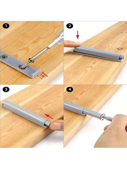 10pcs Easy Install Magnetic Push Button Door Locks- Touch Latch Cabinet & Drawer Locks, Polished Metal Surface, Suitable For Kitchen, Furniture And Wardrobe