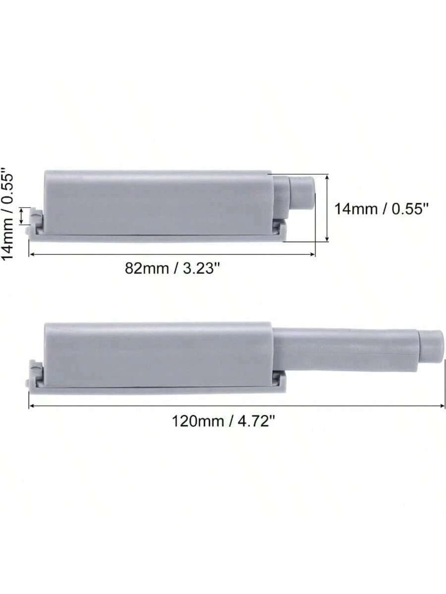 10pcs Easy Install Magnetic Push Button Door Locks- Touch Latch Cabinet & Drawer Locks, Polished Metal Surface, Suitable For Kitchen, Furniture And Wardrobe