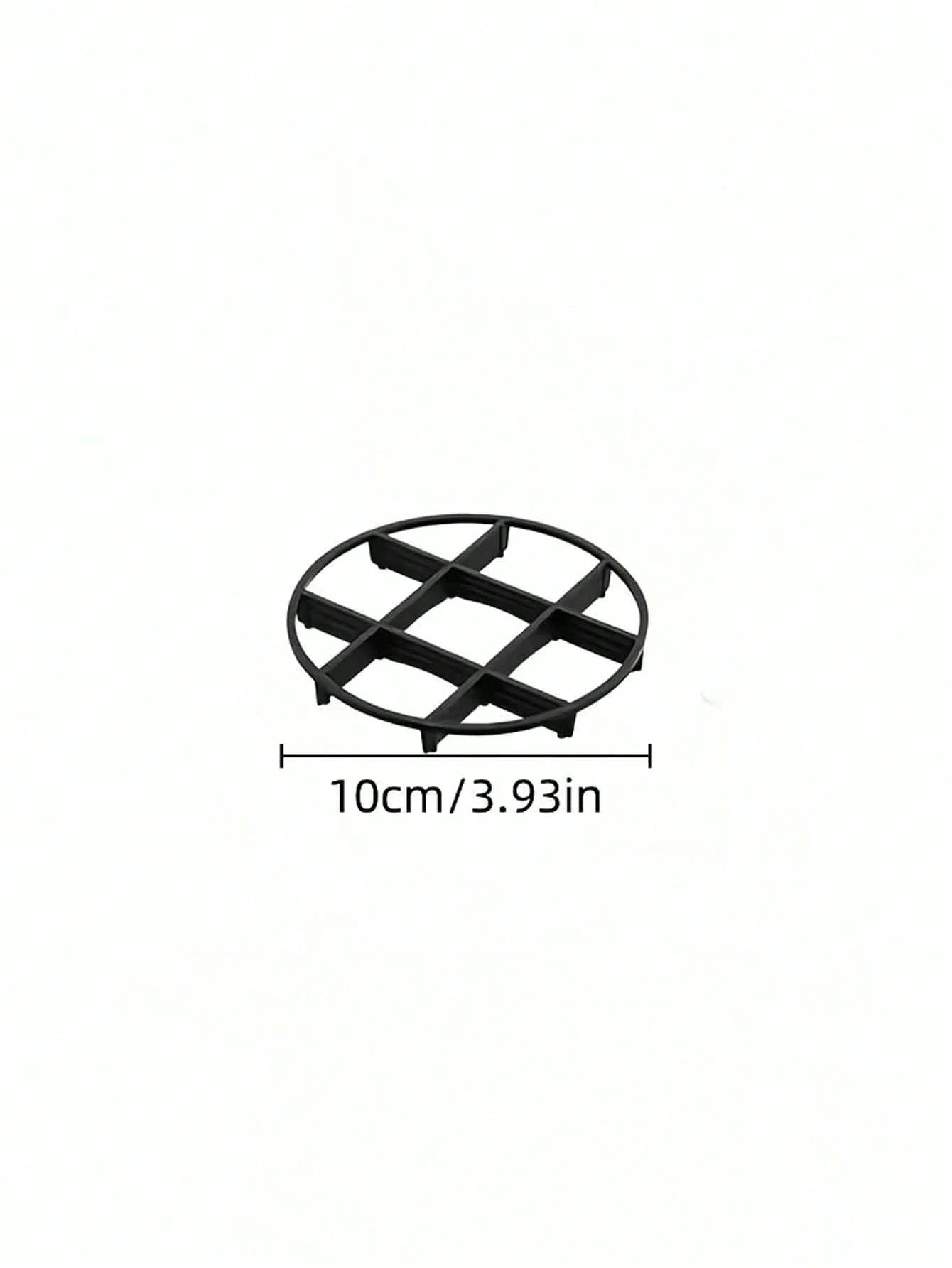 10pcs Grid Design Flower Pot Trays- Anti-Root Rot Trays, Flower Pot Brackets, Breathable Circular Drainage Racks, Flower Pot Raising Racks, Indoor And Outdoor Potted Plant Accessories, Plant Trays, E