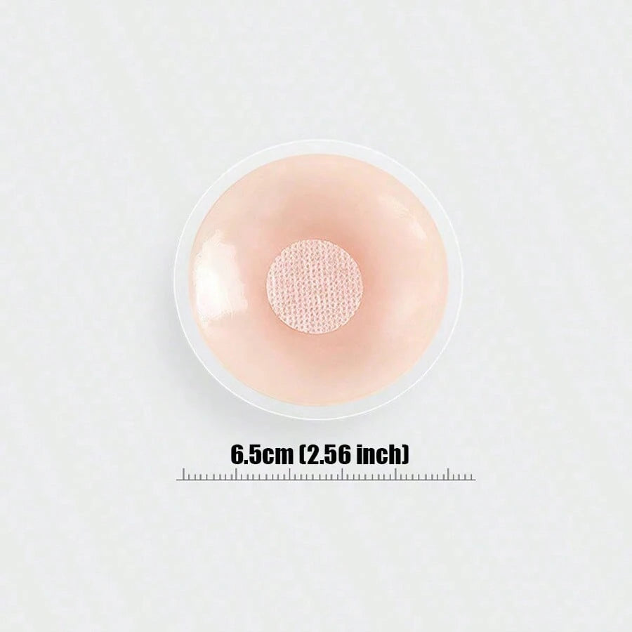 10pcs Reusable Women's Lift-Up Breast Pads, Invisible Adhesive Strapless Backless Silicone Bra Pads With Iron Box Packaging
