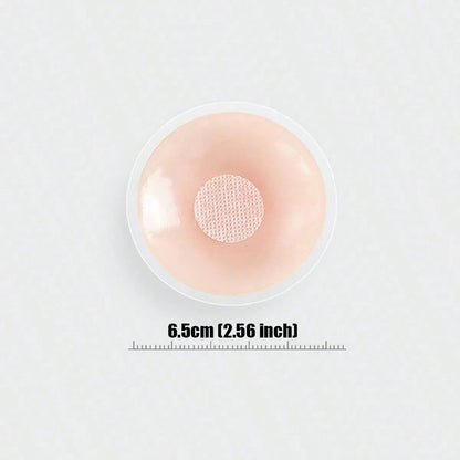 10pcs Reusable Women's Lift-Up Breast Pads, Invisible Adhesive Strapless Backless Silicone Bra Pads With Iron Box Packaging