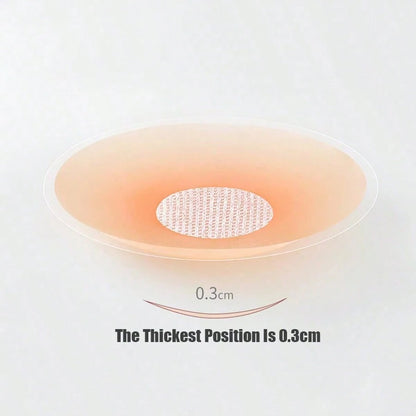 10pcs Reusable Women's Lift-Up Breast Pads, Invisible Adhesive Strapless Backless Silicone Bra Pads With Iron Box Packaging