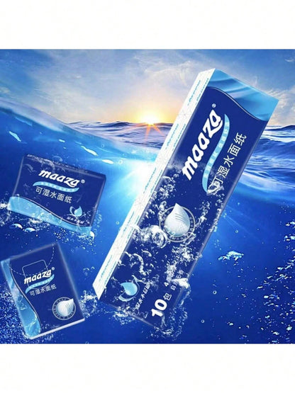 10pcs/S Portable Pocket Tissues, Small Pack Design Perfect For Daily Cleaning, Outdoor, Back To School Essential Napkins