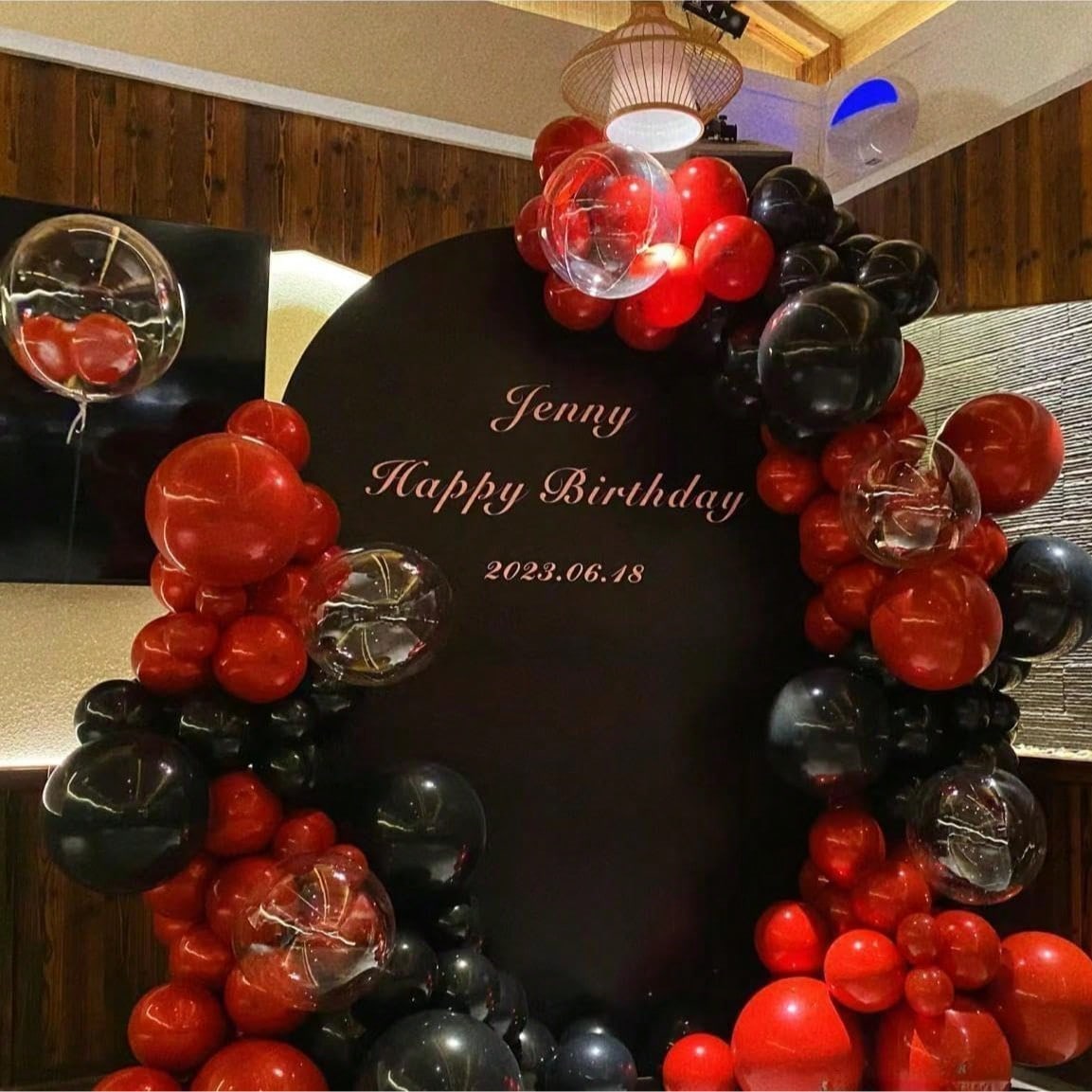 113 Pieces Of Black, Gold, Red Balloon Garland Arch Set, Used For Decorating Boys, Girls, Children's Birthdays, Baby Showers, Graduation Parties