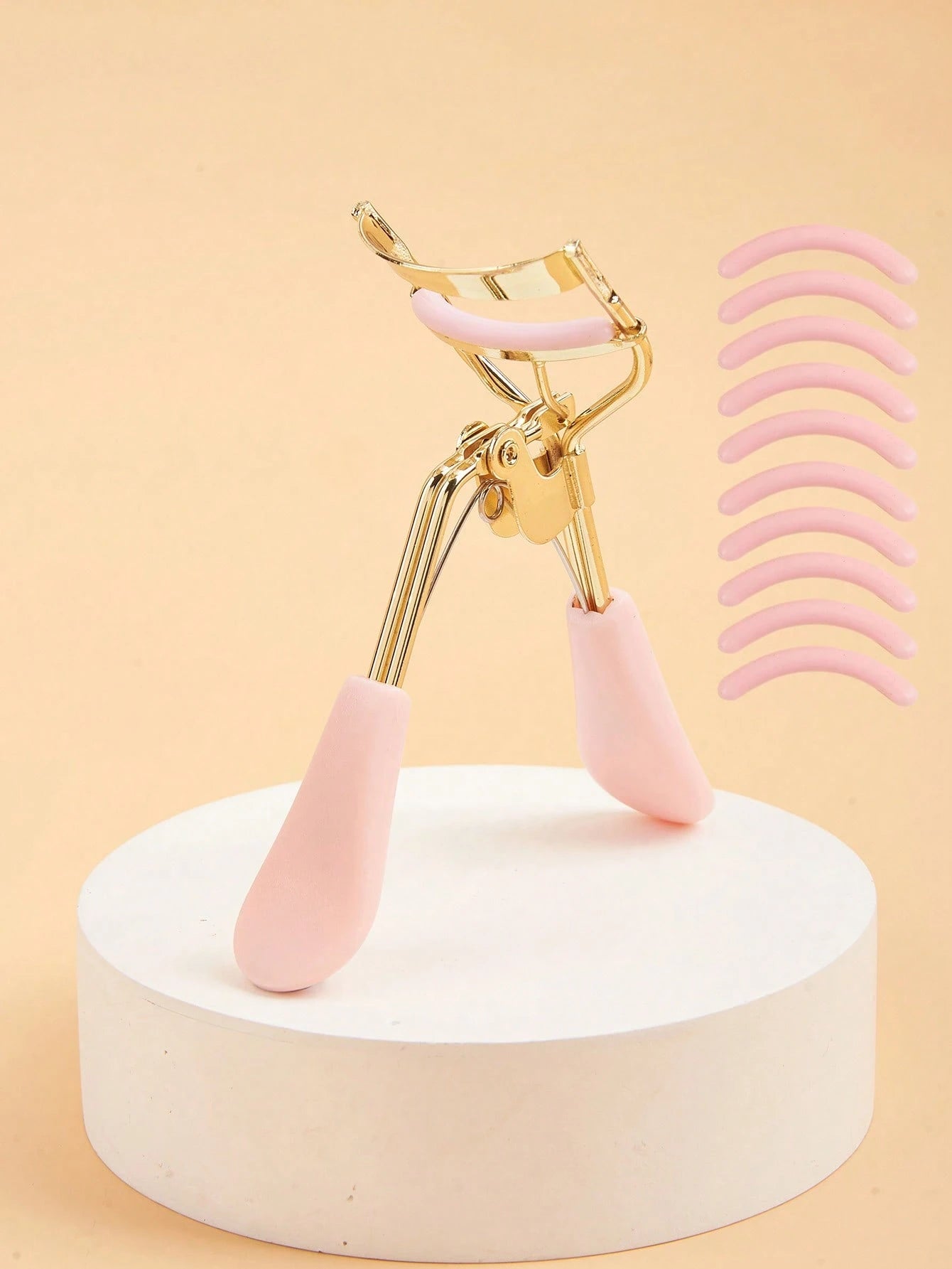 11pcs/5pcs/1pc Eyelash Tools Set Gold Pink Handle Eyelash Curler With Replacement Rubber Pads Professional Portable Eyelash Curler Makeup Tools For Women Travel Home Vanity Beauty Essentials