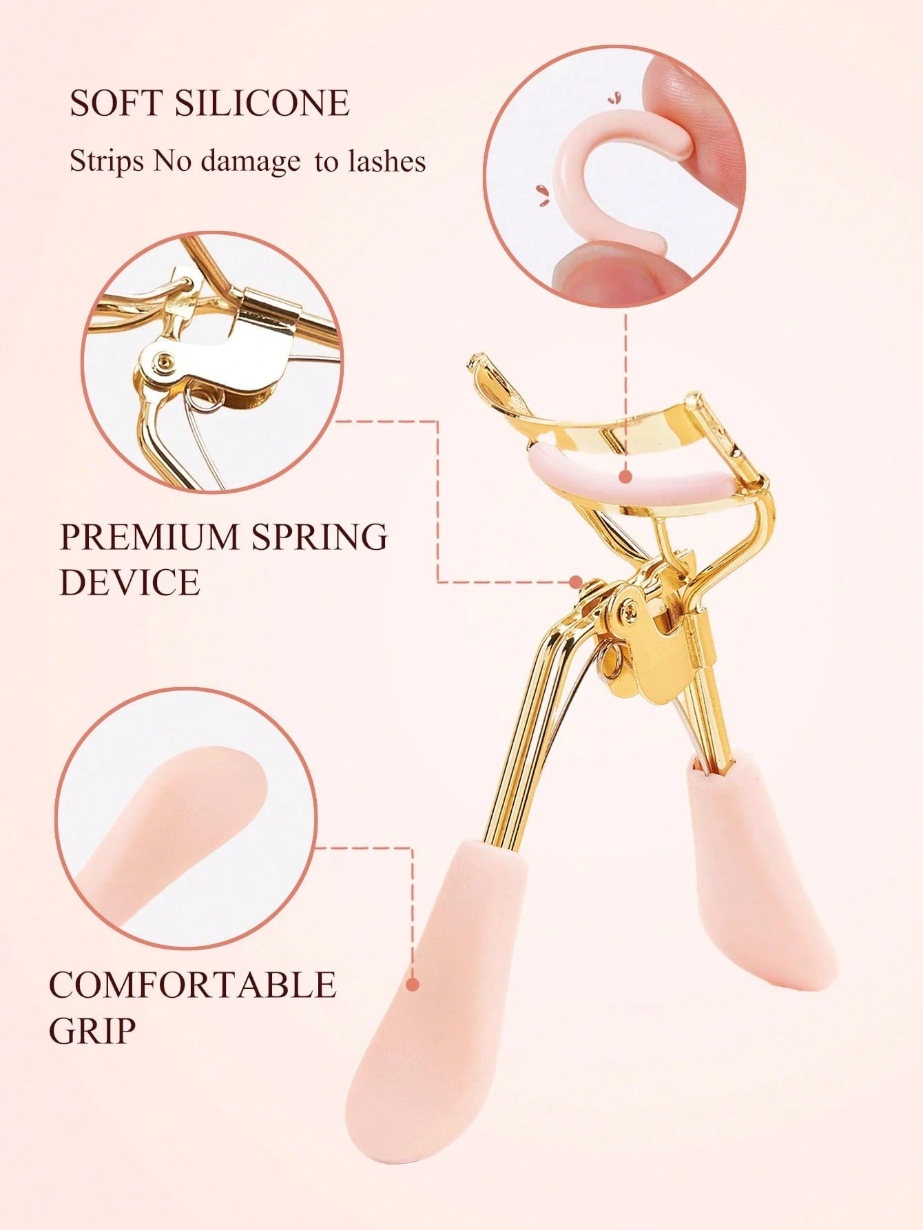 11pcs/5pcs/1pc Eyelash Tools Set Gold Pink Handle Eyelash Curler With Replacement Rubber Pads Professional Portable Eyelash Curler Makeup Tools For Women Travel Home Vanity Beauty Essentials