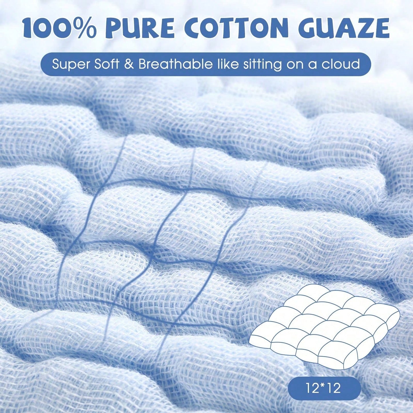 11Pcs 6-Layer Muslin Cotton Burp Cloths, Large Absorbent Breathable Baby Spit Up Cloths, Soft Burping Towels For Newborn Daily Use