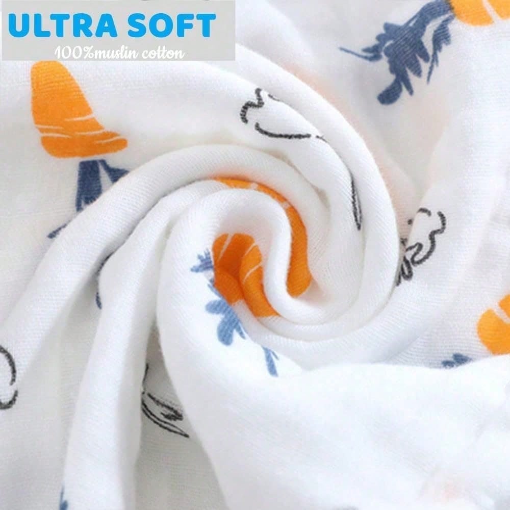 11Pcs 6-Layer Muslin Cotton Burp Cloths, Large Absorbent Breathable Baby Spit Up Cloths, Soft Burping Towels For Newborn Daily Use