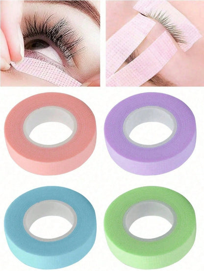 12/6/3/1 Rolls Eyelash Tape, Pink Purple Green Blue White Breathable Microporous Eyelash Extension Tape, Eyelash Lifting Tape, Breathable Hypoallergenic Eyelash Isolation Eye Patches, Eye Makeup Acces