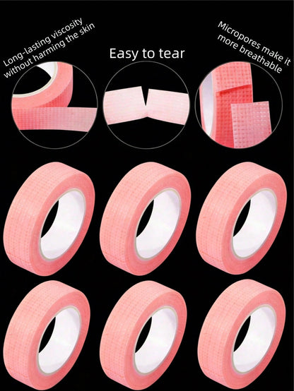 12/6/3/1 Rolls Eyelash Tape, Pink Purple Green Blue White Breathable Microporous Eyelash Extension Tape, Eyelash Lifting Tape, Breathable Hypoallergenic Eyelash Isolation Eye Patches, Eye Makeup Acces