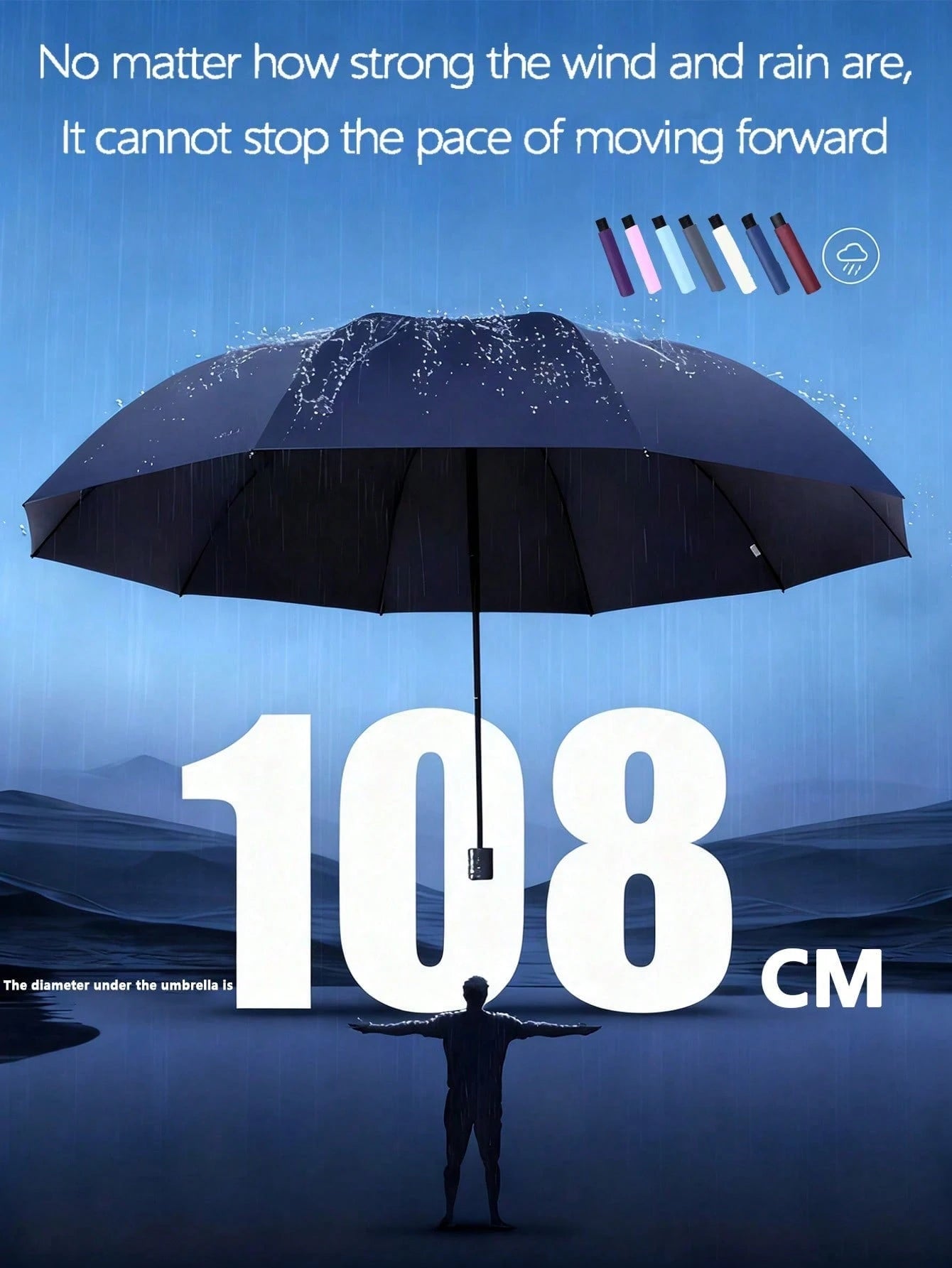 12-Rib Windproof Folding Umbrella, Travel Essential, Sun Protection And Rainproof Dual-Use, Portable Casual Vacation/Summer Supplies
