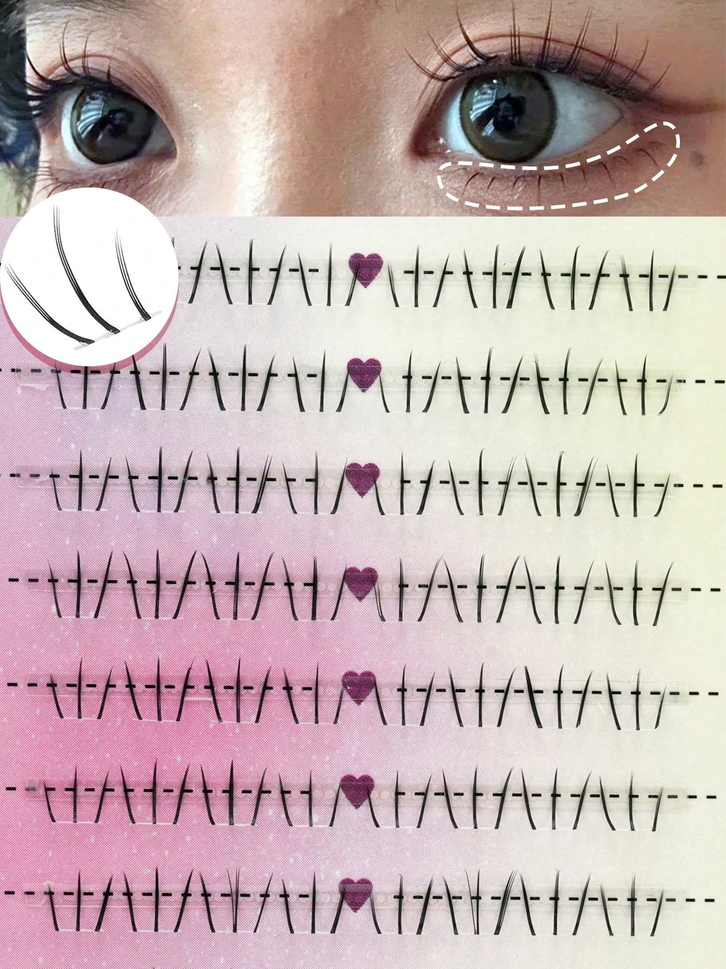 12 Rows Of 96pcs Natural And Lightweight Lower Eyelashes, Segmented Natural Lower Eyelashes, Suitable For Daily Makeup, Easy To Wear, Soft And Convenient, Suitable For All Places, Eyelashes, False Eye