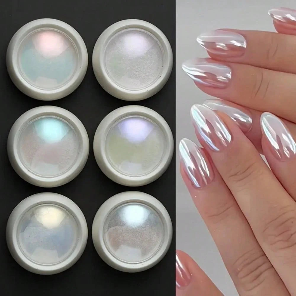 12pcs Aurora Nail Glitter Powder Set, Purple, Pink, Blue Nail Glitter Powder Nail Art Supplies