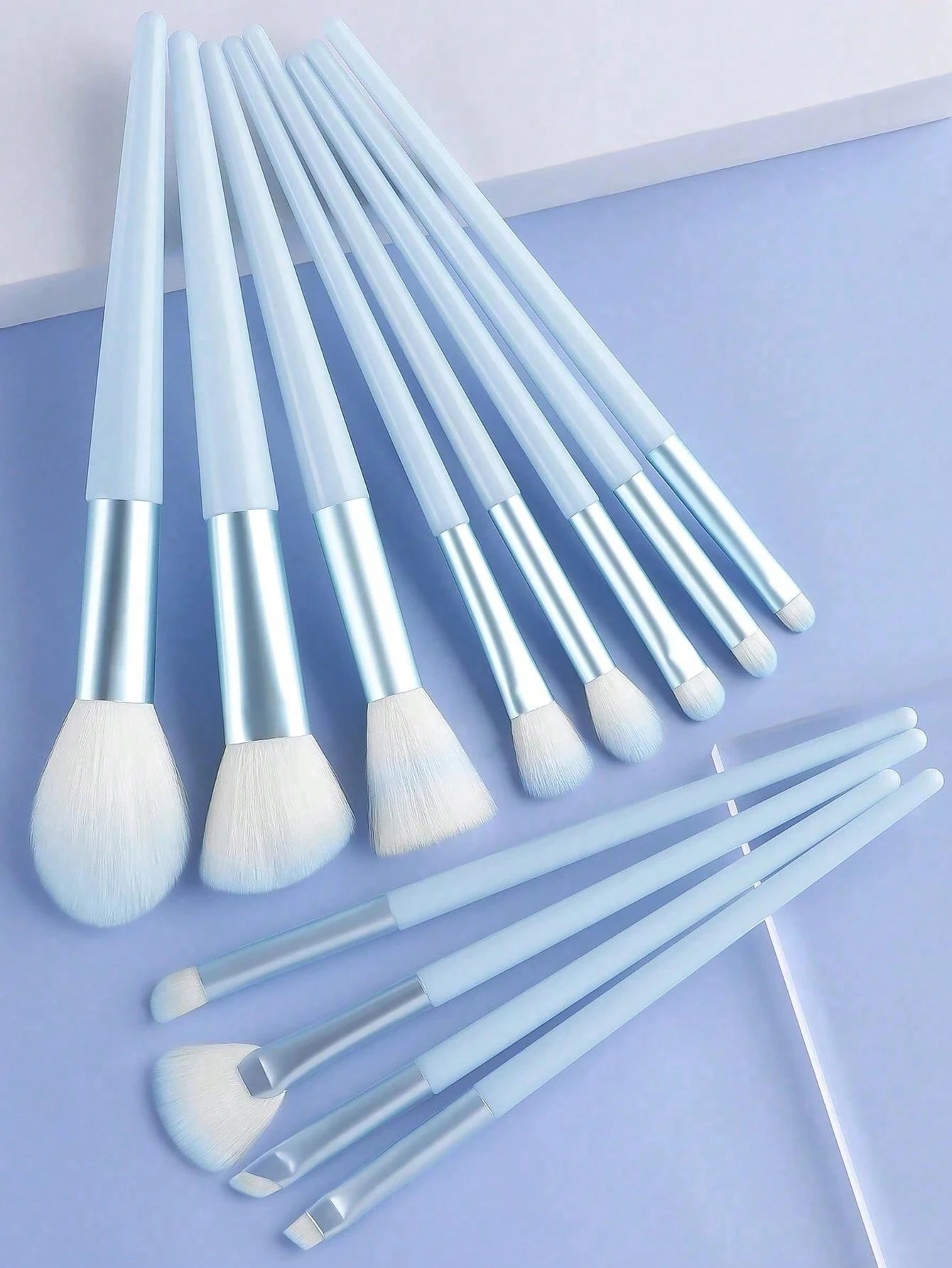 12pcs Blue Makeup Brush Set – Professional Foundation, Blush, Contour, Eyeshadow, Powder & Detail Brushes For Flawless Makeup Application,Brush Set,Makeup Brush Kit,Make Up Brush Set,Make Up Set Compl