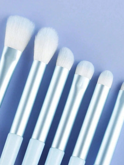 12pcs Blue Makeup Brush Set – Professional Foundation, Blush, Contour, Eyeshadow, Powder & Detail Brushes For Flawless Makeup Application,Brush Set,Makeup Brush Kit,Make Up Brush Set,Make Up Set Compl