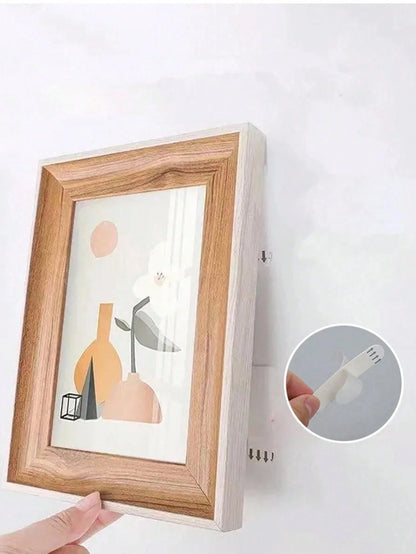 12pcs No-Drill Self-Adhesive Tape Strips, Picture Frame Fixing Poster Wall Hook Decoration Fixing Double-Sided Tape, No Damage Self-Adhesive Tape For Picture Frame, No-Drill Self-Adhesive Tape For Wal
