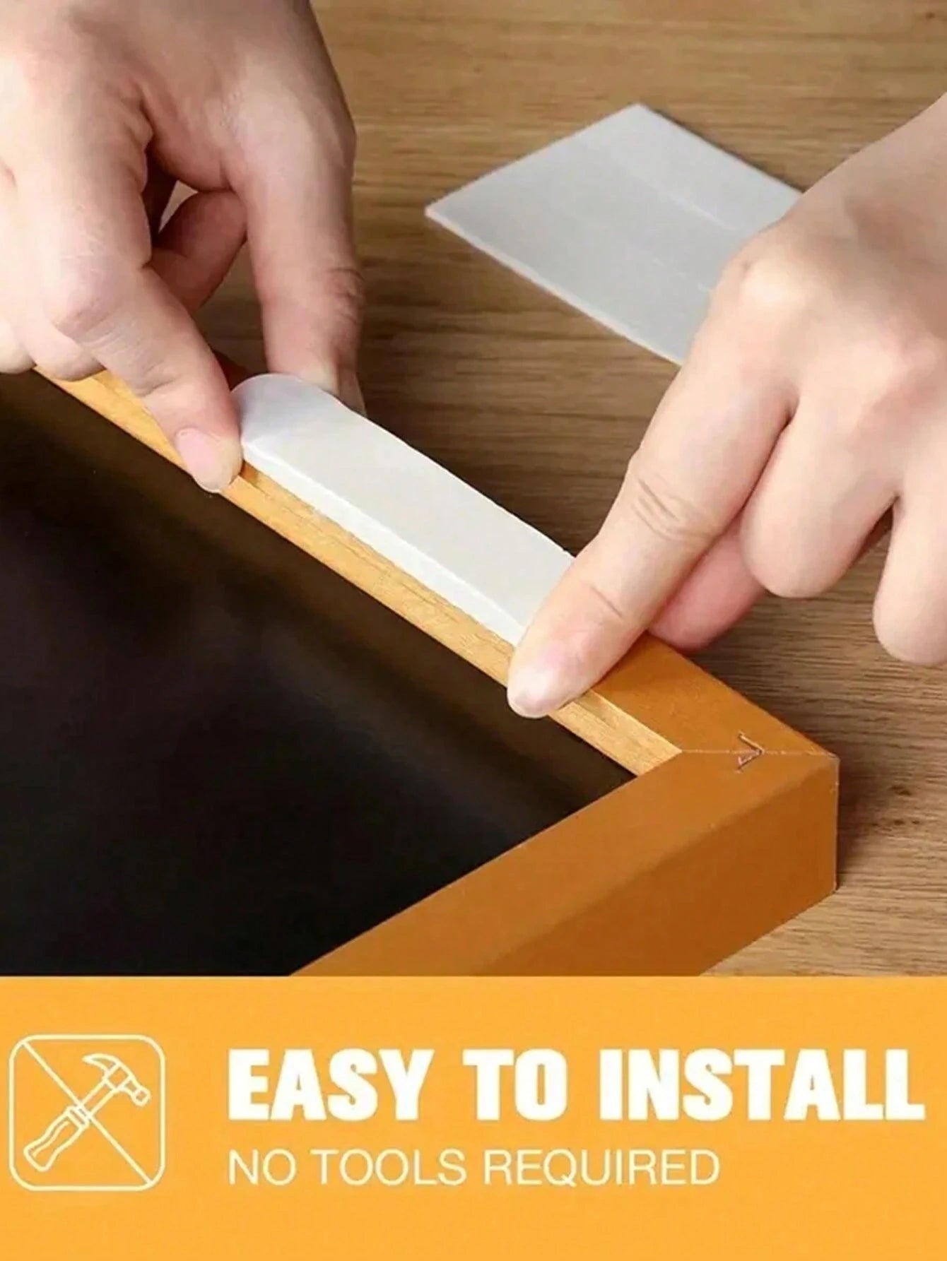 12pcs No-Drill Self-Adhesive Tape Strips, Picture Frame Fixing Poster Wall Hook Decoration Fixing Double-Sided Tape, No Damage Self-Adhesive Tape For Picture Frame, No-Drill Self-Adhesive Tape For Wal
