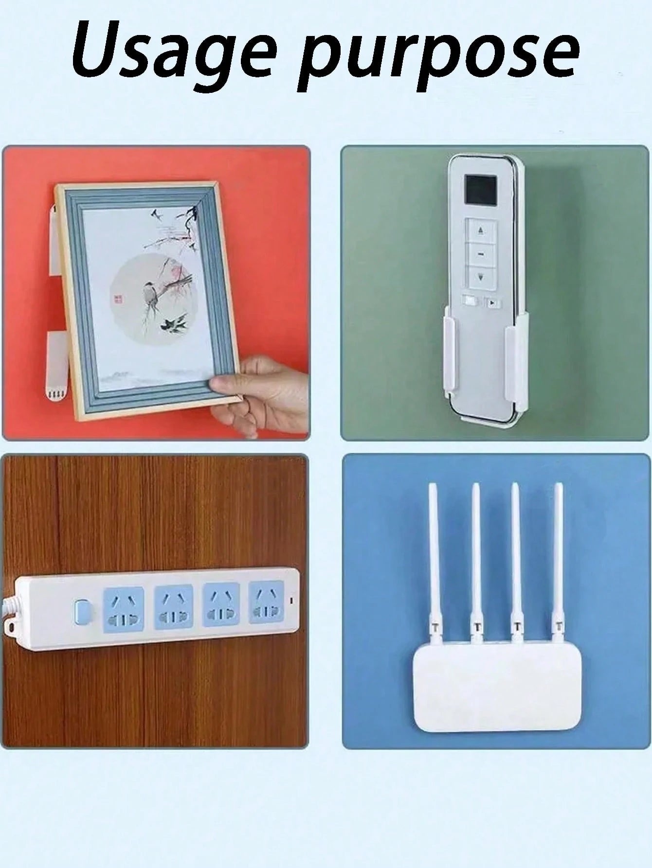 12pcs No-Drill Self-Adhesive Tape Strips, Picture Frame Fixing Poster Wall Hook Decoration Fixing Double-Sided Tape, No Damage Self-Adhesive Tape For Picture Frame, No-Drill Self-Adhesive Tape For Wal