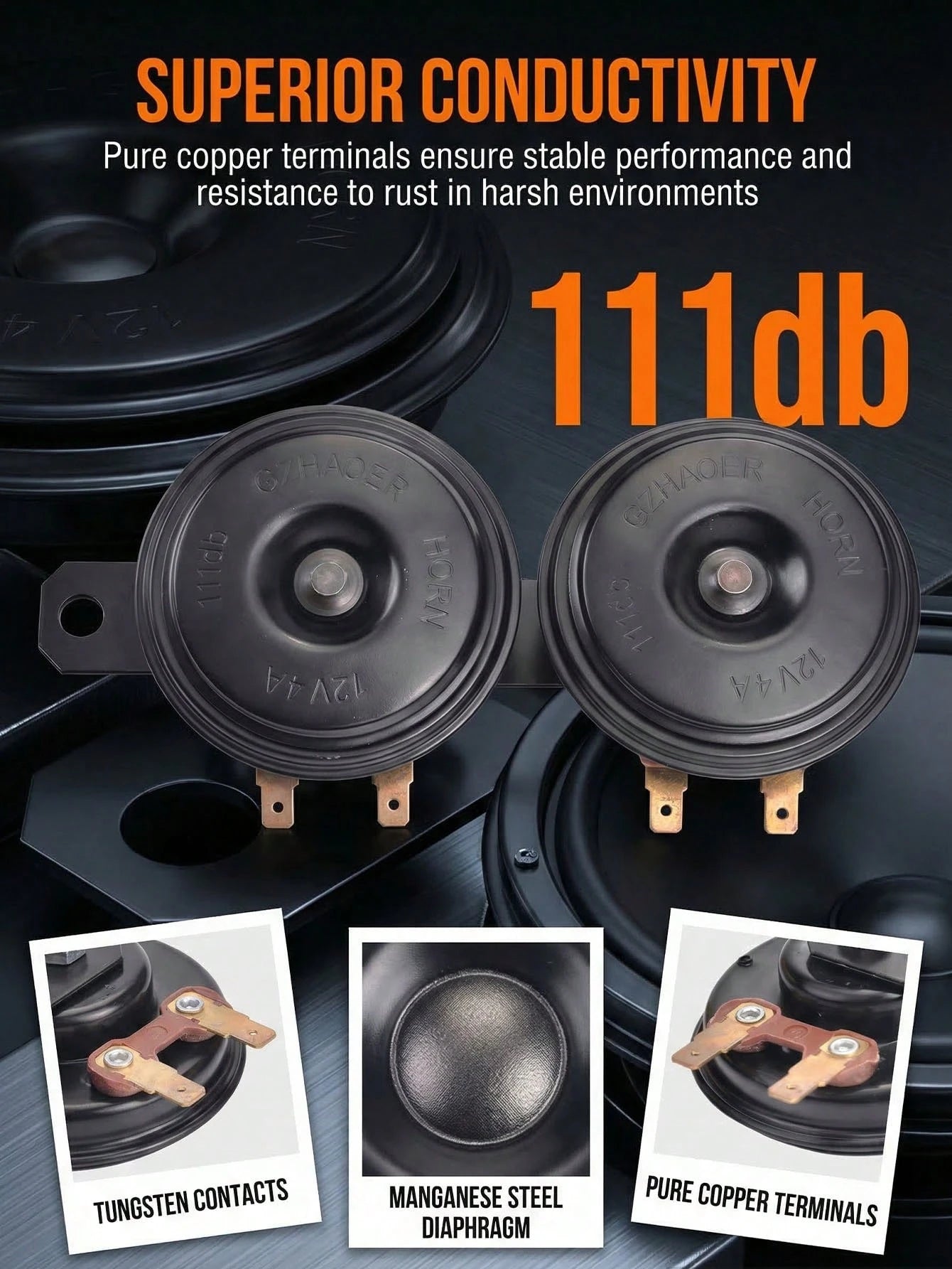 12V Universal Car Speaker, Motorcycle Speaker, Electronic Speaker Amplifier