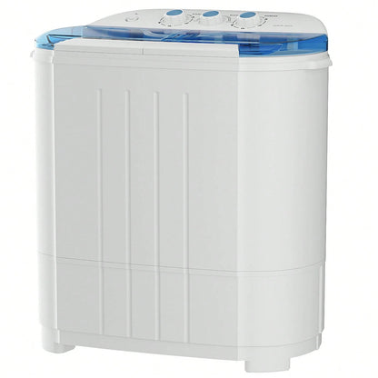 14 Lbs Portable Washing Machine, Portable Washer For Apartment With 9 Lbs Washer, 5 Lbs Spinner, Mini Compact Top Load Washing Machine For RV Dorm Small Space