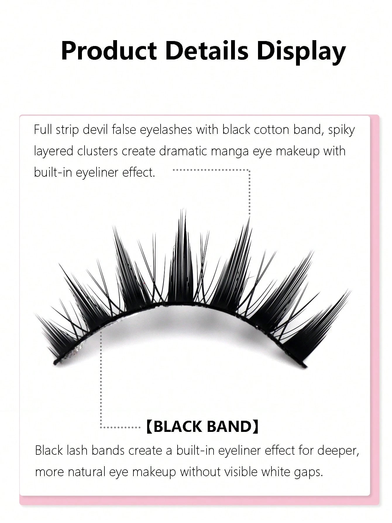 14 Pairs Manga Little Devil Style False Eyelashes, Japanese Cosplay Thick Exaggerated False Eyelashes Extension, Spiky Cartoon Dramatic Look, Black Stem False Eyelashes, Soft Natural, Lightweight Comf