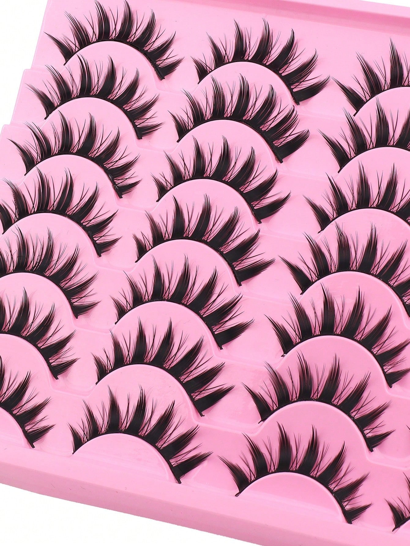 14 Pairs Manga Little Devil Style False Eyelashes, Japanese Cosplay Thick Exaggerated False Eyelashes Extension, Spiky Cartoon Dramatic Look, Black Stem False Eyelashes, Soft Natural, Lightweight Comf