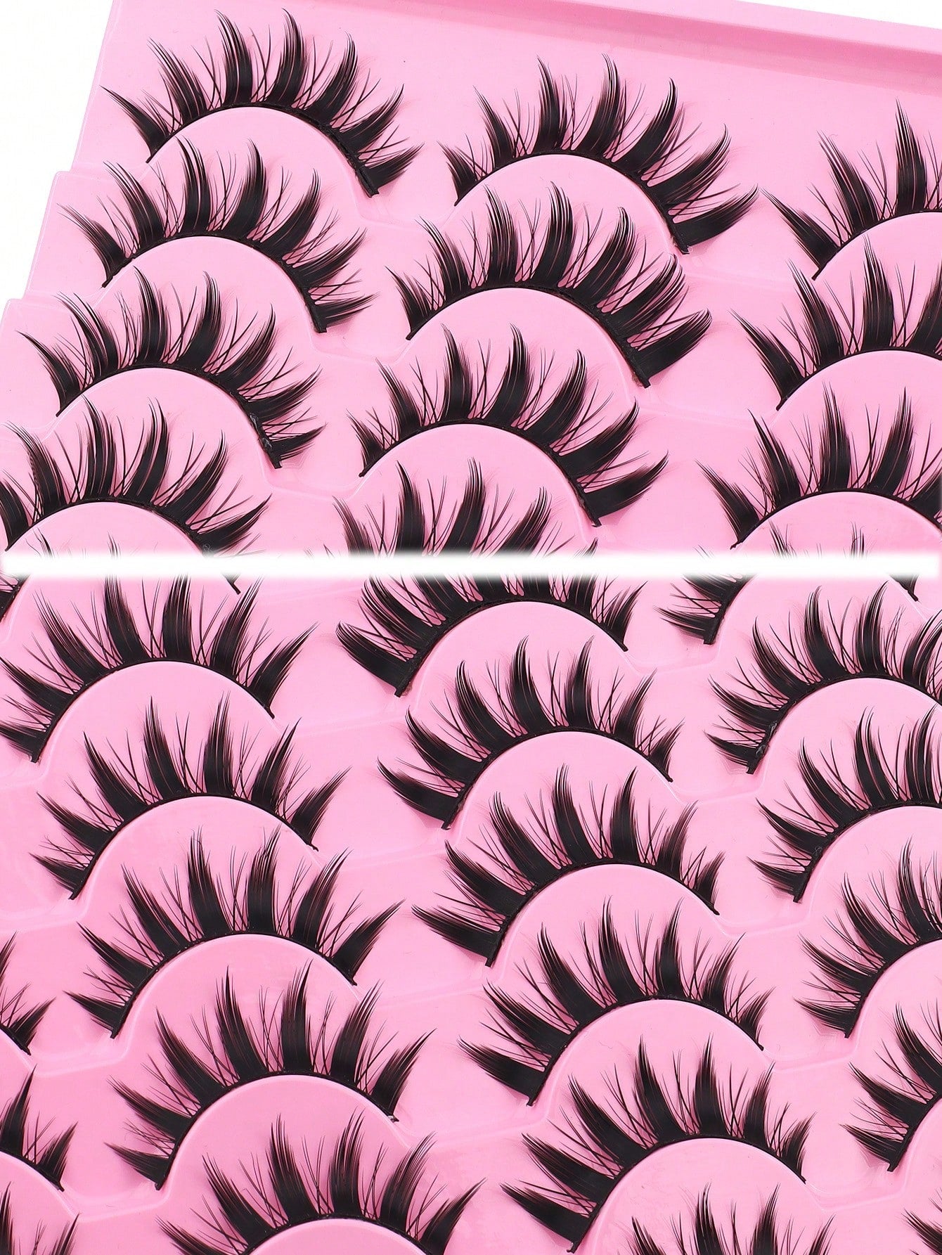 14 Pairs Manga Little Devil Style False Eyelashes, Japanese Cosplay Thick Exaggerated False Eyelashes Extension, Spiky Cartoon Dramatic Look, Black Stem False Eyelashes, Soft Natural, Lightweight Comf