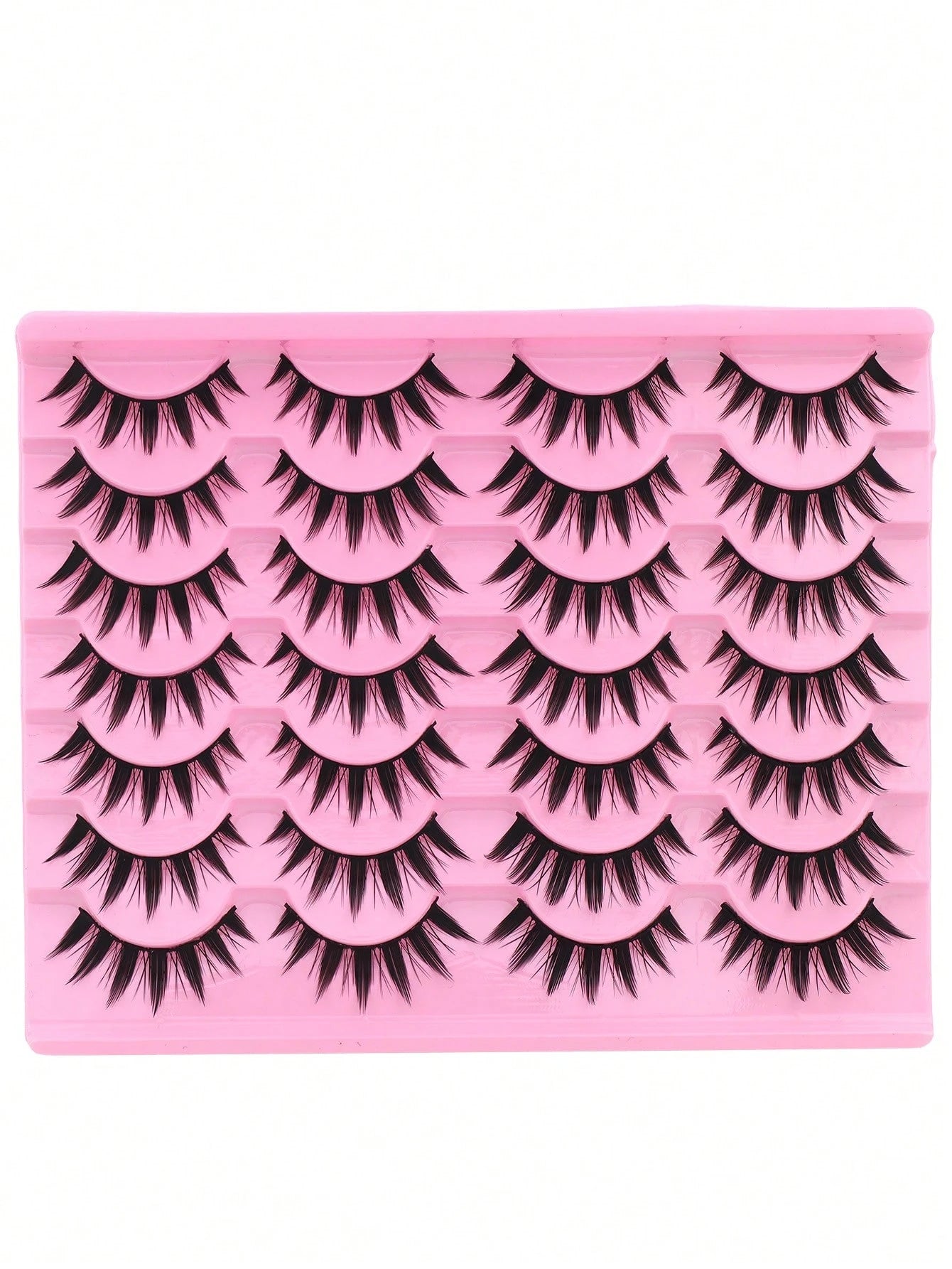 14 Pairs Manga Little Devil Style False Eyelashes, Japanese Cosplay Thick Exaggerated False Eyelashes Extension, Spiky Cartoon Dramatic Look, Black Stem False Eyelashes, Soft Natural, Lightweight Comf