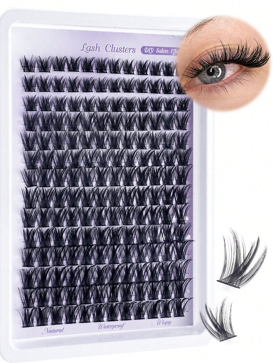 14 Rows/168 Bundles Waterproof Mink Fur False Eyelashes, Natural Soft And Curly. 10-12mm Mixed 0.07mm C/D Curl False Eyelashes. Lightweight DIY False Eyelashes, Suitable For Various Looks From Natural