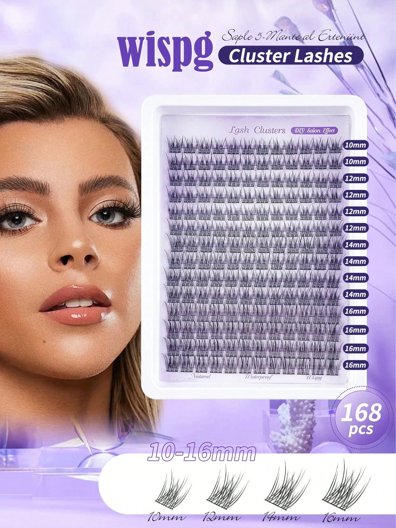 14 Rows/168 Bundles Waterproof Mink Fur False Eyelashes, Natural Soft And Curly. 10-12mm Mixed 0.07mm C/D Curl False Eyelashes. Lightweight DIY False Eyelashes, Suitable For Various Looks From Natural