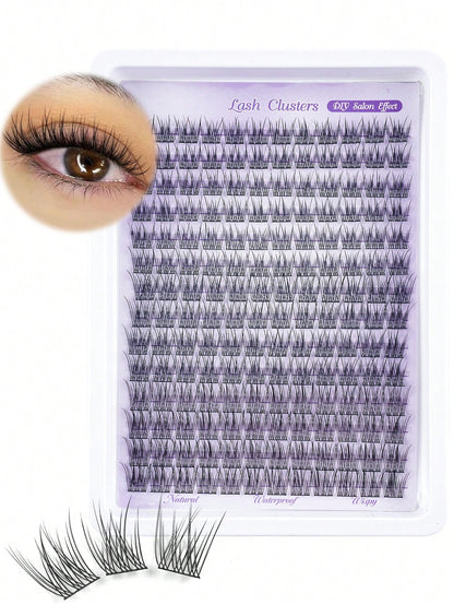 14 Rows/168 Bundles Waterproof Mink Fur False Eyelashes, Natural Soft And Curly. 10-12mm Mixed 0.07mm C/D Curl False Eyelashes. Lightweight DIY False Eyelashes, Suitable For Various Looks From Natural