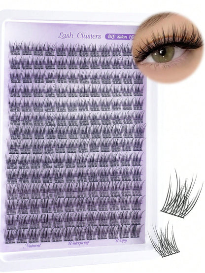 14 Rows/168 Bundles Waterproof Mink Fur False Eyelashes, Natural Soft And Curly. 10-12mm Mixed 0.07mm C/D Curl False Eyelashes. Lightweight DIY False Eyelashes, Suitable For Various Looks From Natural