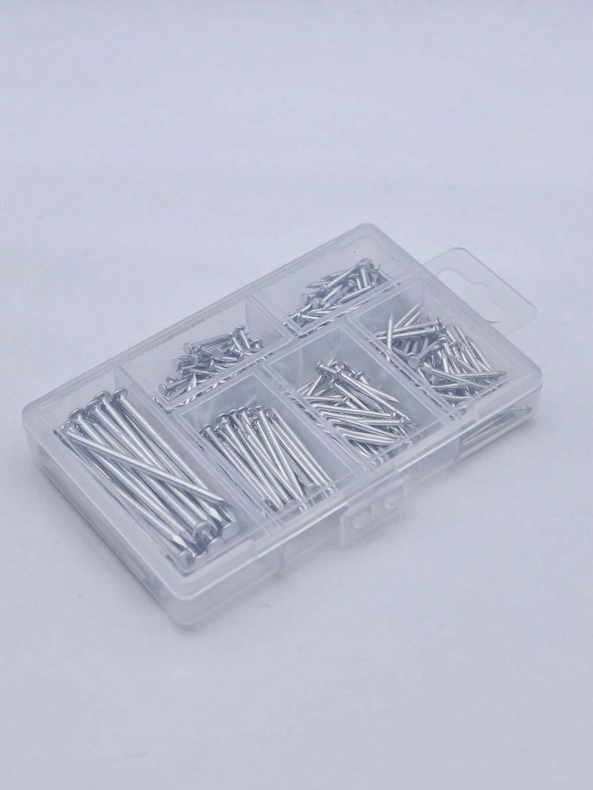 140-280pcs Hardware Nail Set, Includes Picture Hanging Nails, Wood Nails, Wall Nails And Storage Box, 6 Sizes, Steel Nails
