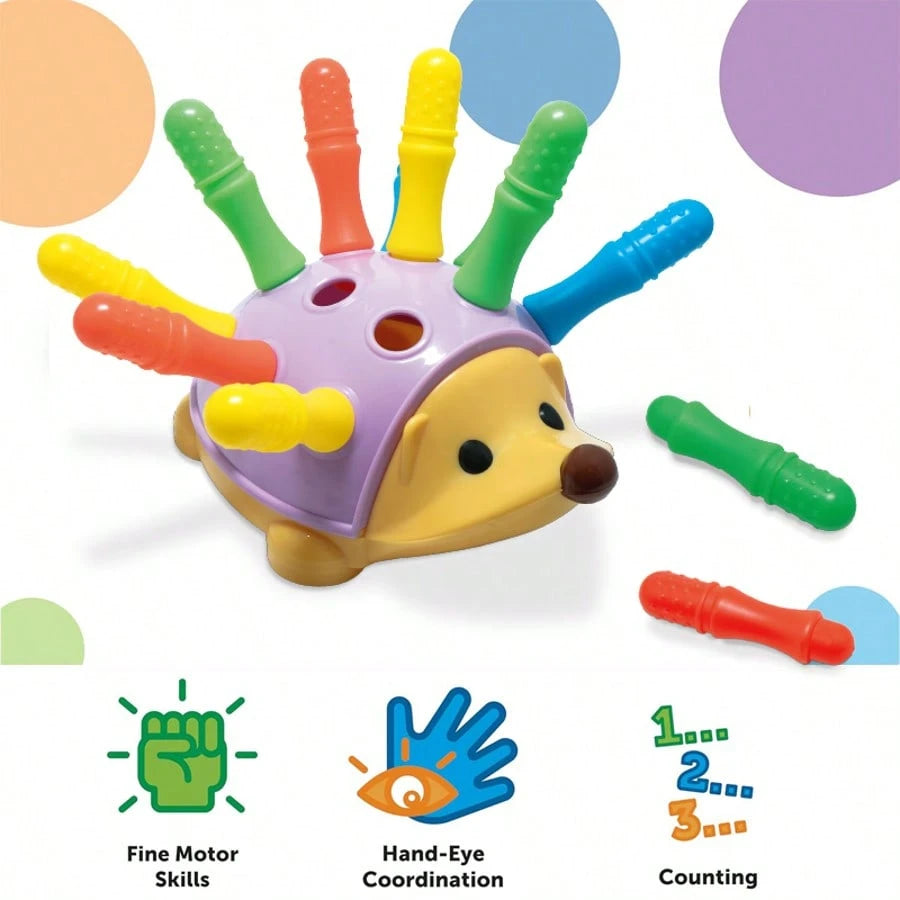 14pcs Learning Spike The Fine Motor Hedgehog, Sensory Toy, Educational Toys For Toddlers, Kids Toys, Newborn Baby Items, Birthday/Christmas Gifts