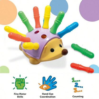14pcs Learning Spike The Fine Motor Hedgehog, Sensory Toy, Educational Toys For Toddlers, Kids Toys, Newborn Baby Items, Birthday/Christmas Gifts