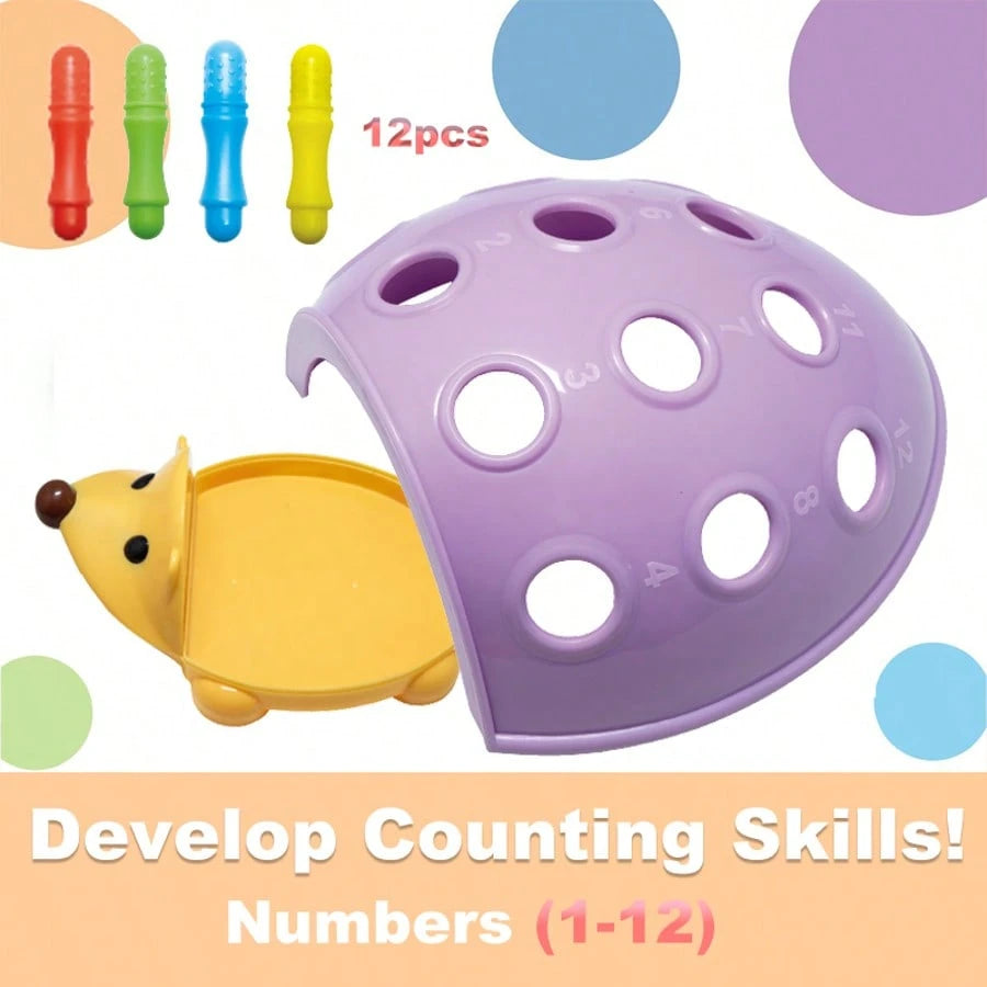 14pcs Learning Spike The Fine Motor Hedgehog, Sensory Toy, Educational Toys For Toddlers, Kids Toys, Newborn Baby Items, Birthday/Christmas Gifts