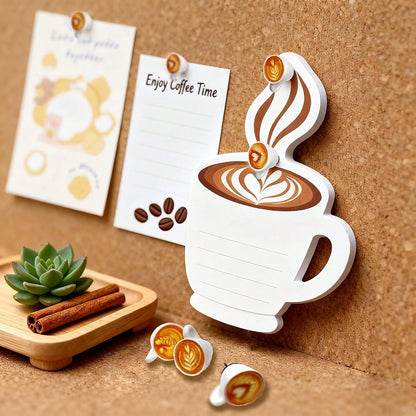 15/20pcs Coffee Cup Decorative Push Pins, Cute Latte Art Coffee Cup Shaped Thumb Tacks, Random Styles, For Bulletin Board, Desk Decor And Cork Board Accessories, Pins, Room Decor, Thumb Tacks