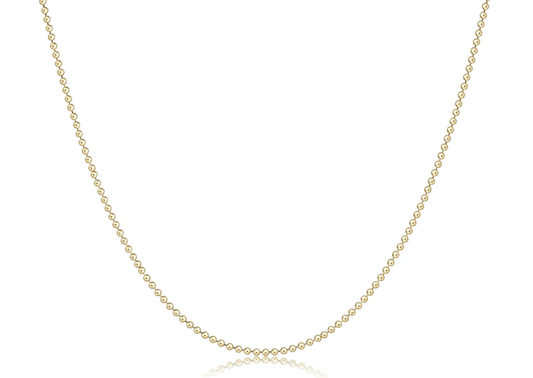 15" Choker Classic Beaded  Chain Gold