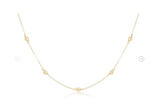 15" Choker Simplicity Chain Gold-  Classic 4mm Gold Necklace