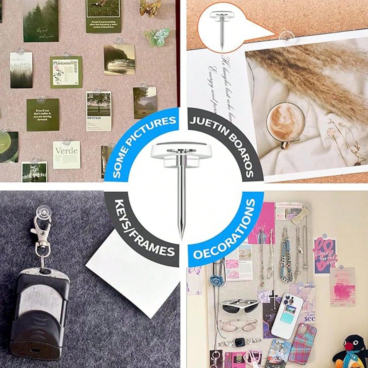 150pcs Clear Push Pins- Heavy Duty Plastic Head Thumb Tacks For Bulletin Boards, Cork Boards, Office & School Use
