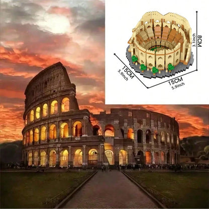 1550PCS Ancient Roman Architecture Building Blocks Eternal City Set- Explore World Wonders, Perfect Choice For Collectors And Holiday Gifts