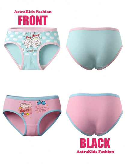 16 Pack Girls Underwear Soft Fabric Lovely Print Panties For Kids 4-8Y #Girls Briefs