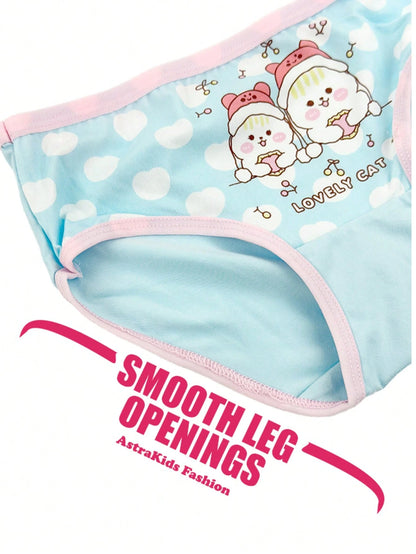 16 Pack Girls Underwear Soft Fabric Lovely Print Panties For Kids 4-8Y #Girls Briefs